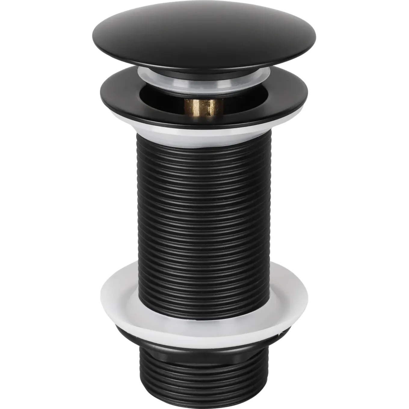 Differnz Afvoerplug Mix&Match Clic-clac - Messing - Zonder overloop - Zwart - 63mm