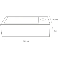 Differnz Fonteinset Jukon - Beton - Grijs - 38,5x18,5x9cm
