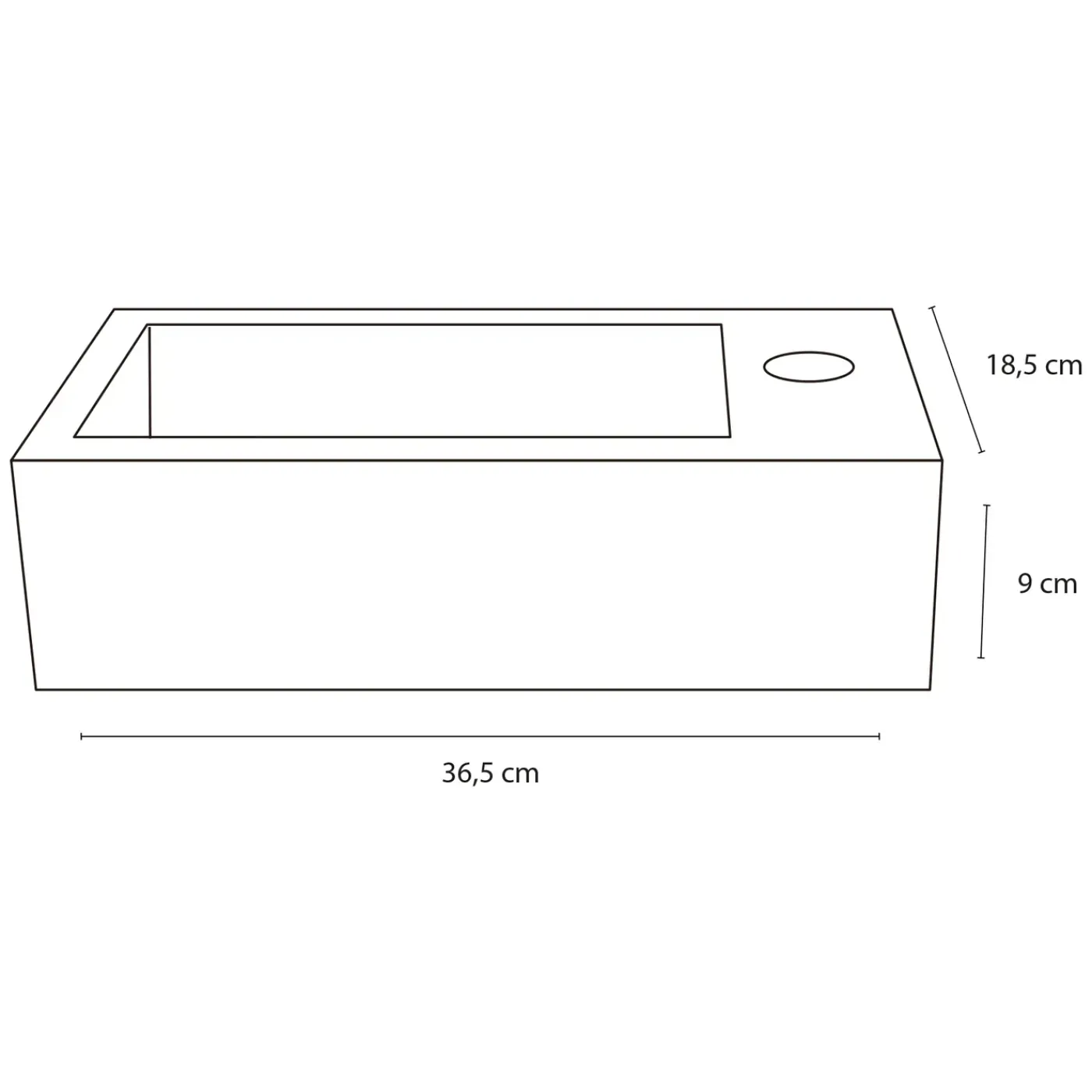 Differnz Fonteinset Jukon - Beton - Grijs - 38,5x18,5x9cm