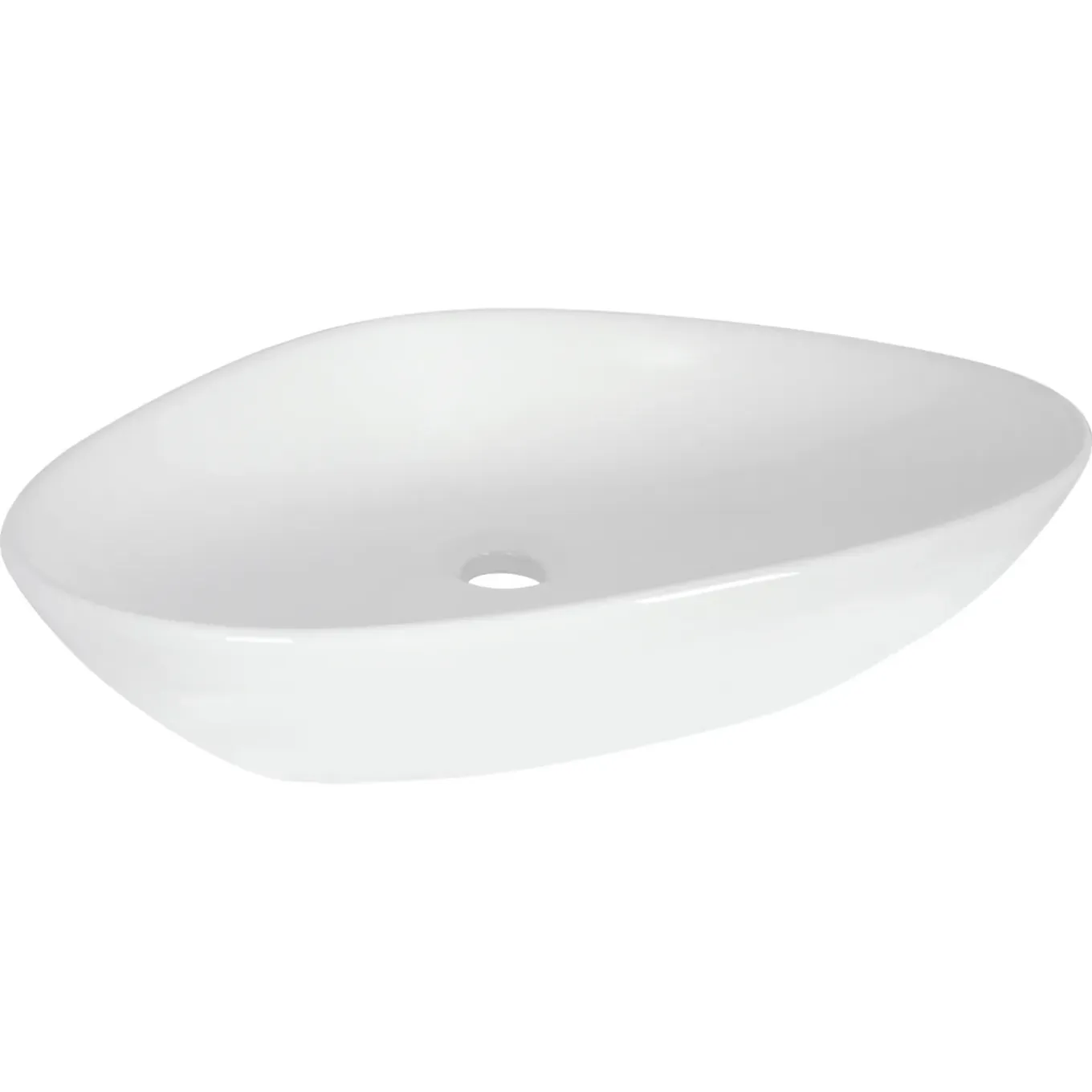 Differnz Waskom Badkamer Rigi - Keramiek - Glanzend - Wit - 59cm