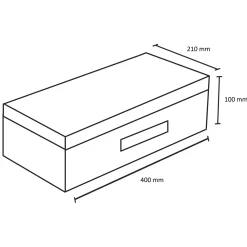 Differnz wastafelblad hout 40x25x10cm eiken