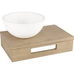 Differnz wastafelblad hout 40x25x10cm eiken