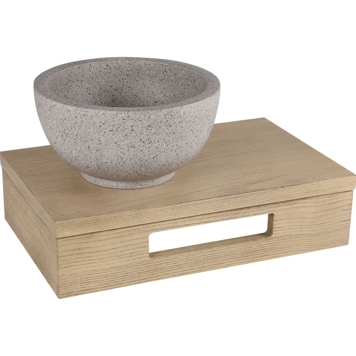 Differnz wastafelblad hout 40x25x10cm eiken