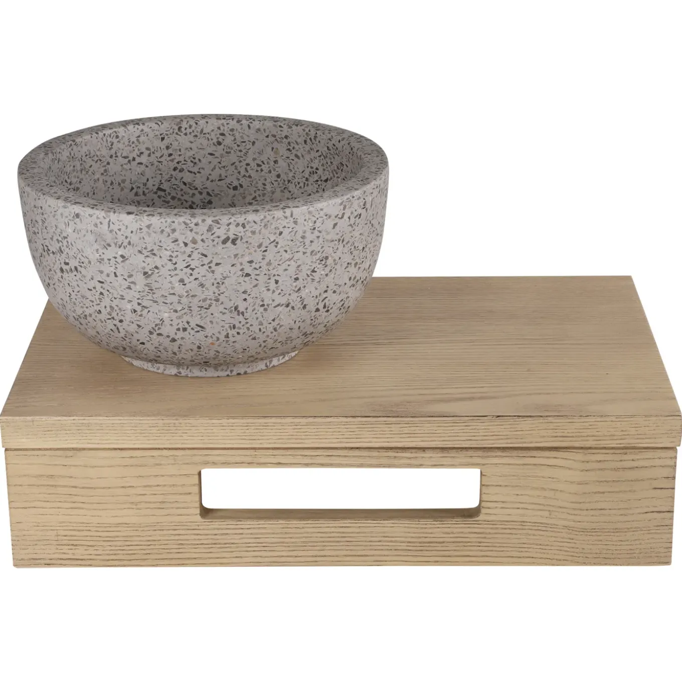 Differnz wastafelblad hout 40x25x10cm eiken