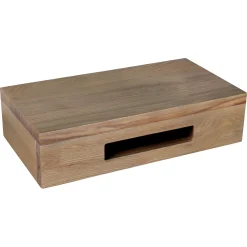 Differnz wastafelblad hout 40x25x10cm bruin eiken