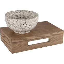 Differnz wastafelblad hout 40x25x10cm bruin eiken