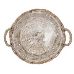 DK Design Plantenmand - Ivy - Binnenzak - Rotan - B25 X H22 Cm