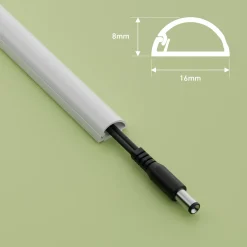 D-Line kabelgoot halfcirkel 16x08mm 2m wit