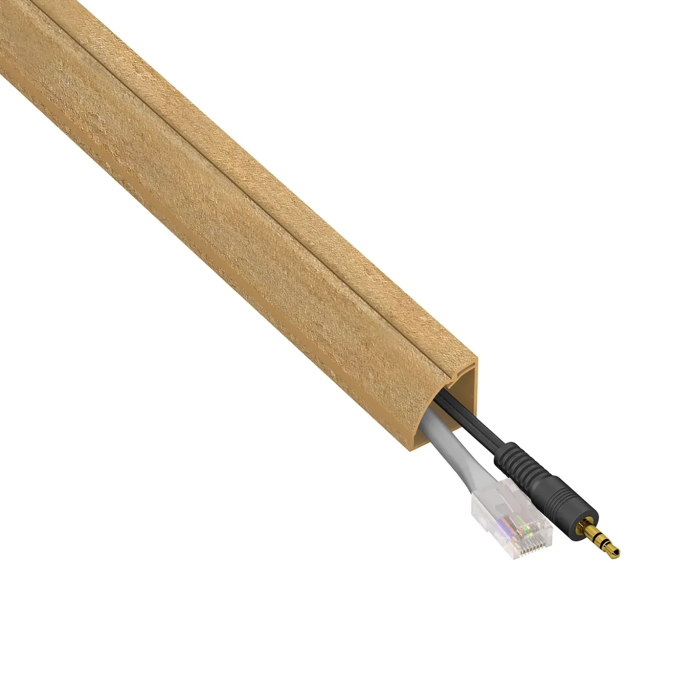 D-Line kabelgoot zelfklevend kwartrond 22x22mm 2m premium hout optiek