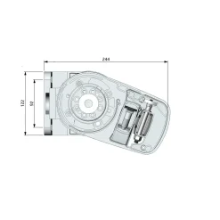 Domasol Knikarmscherm F20 - Crème - Doek D515 - Elektrisch - Met afstandsbediening - 450x250cm