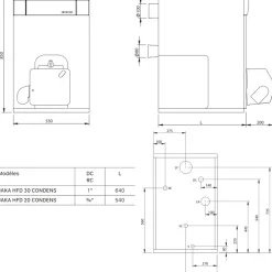 Domusa - Stookolieketel - Jaka 20 Hfd Condens - Wit - 850 X 550 X 740 Mm - 19.1 Kw