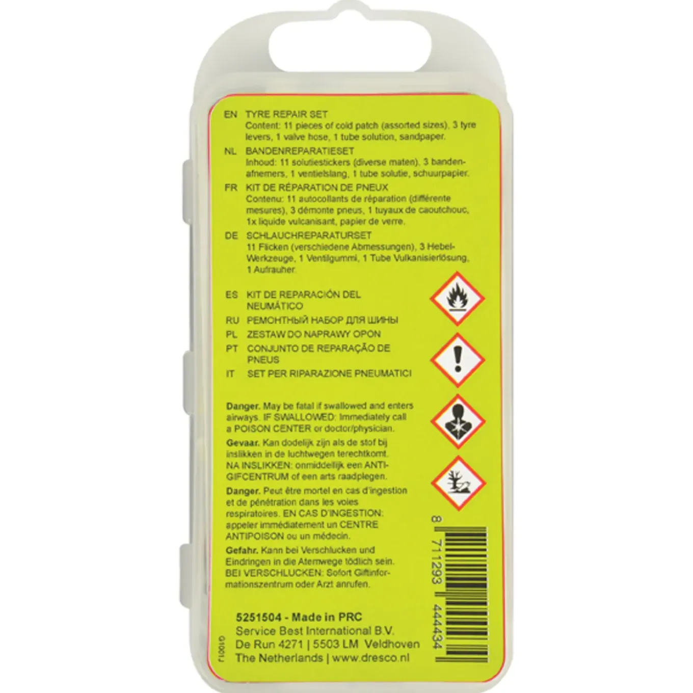 Dresco bandenplakker voor fiets – 17 stuks