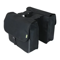 Dresco dubbele fietstas Basic Shopper zwart 26L