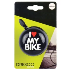 Dresco fietsbel Dingdong ‘I Love My Bike’ 60mm