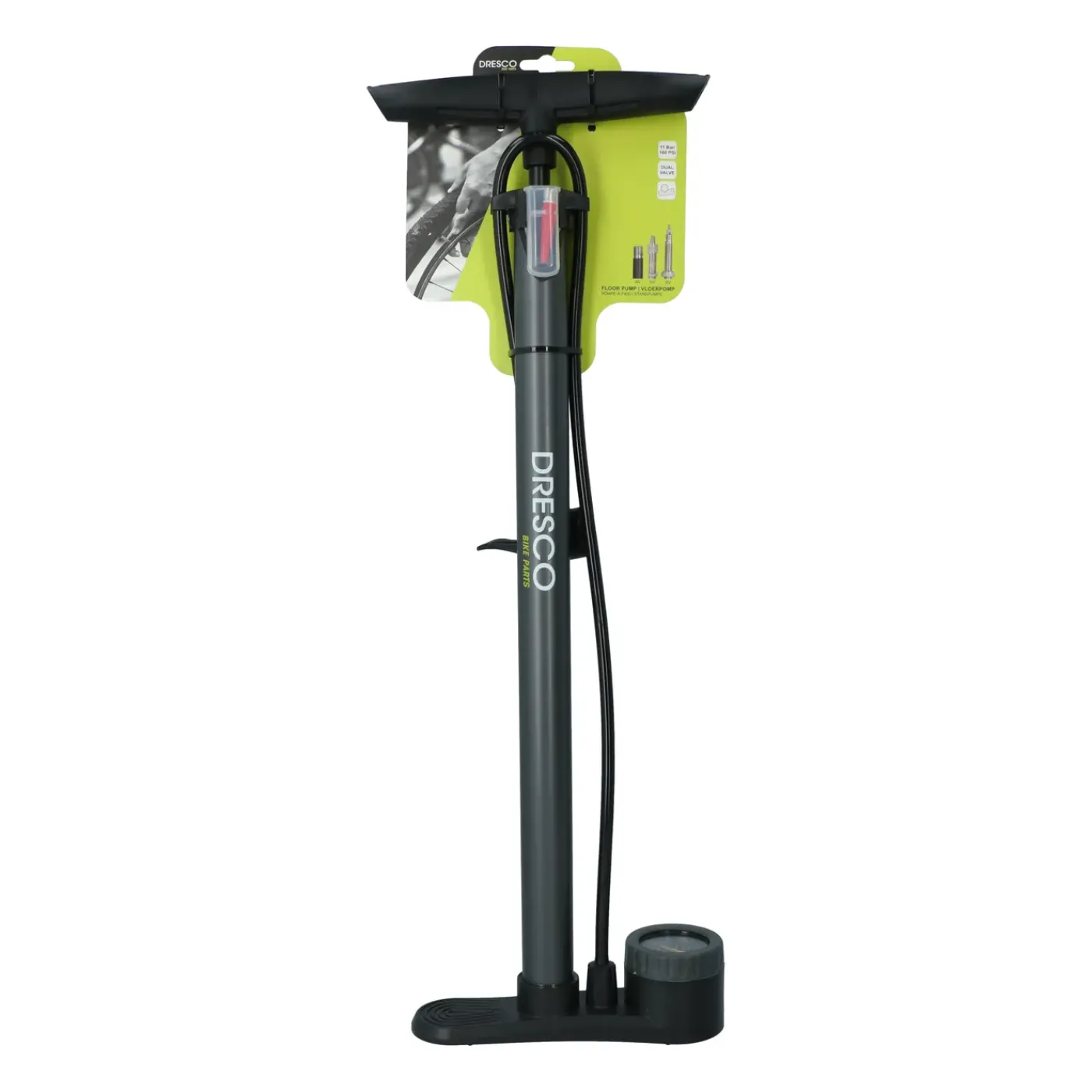 Dresco fietspomp met manometer