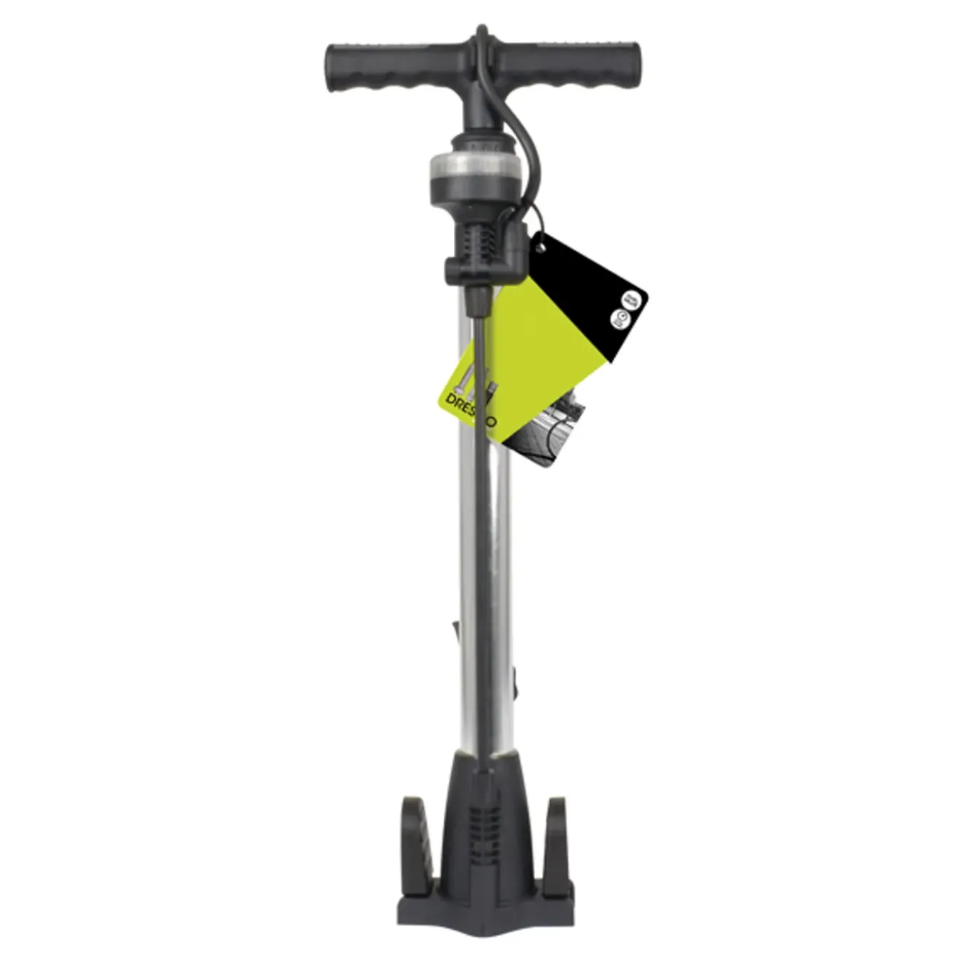 Dresco fietspomp met manometer 52cm