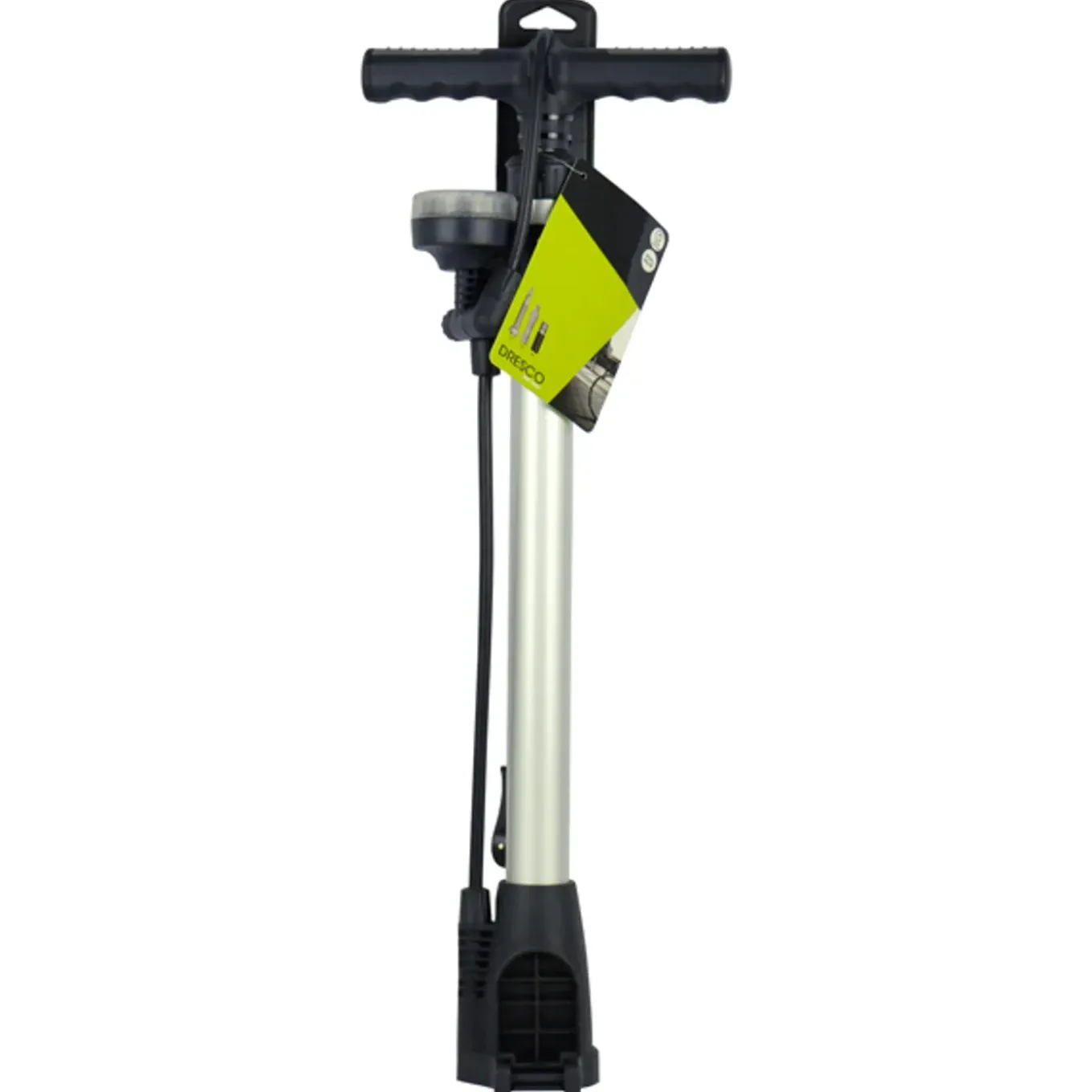 Dresco fietspomp met manometer 52cm
