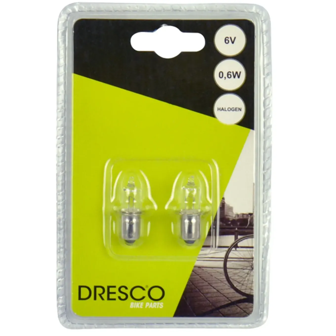Dresco halogeen fietslampjes 6V 0,6W 2 stuks