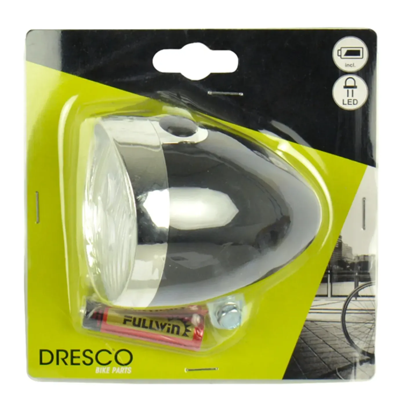 Dresco koplamp klassiek zwart