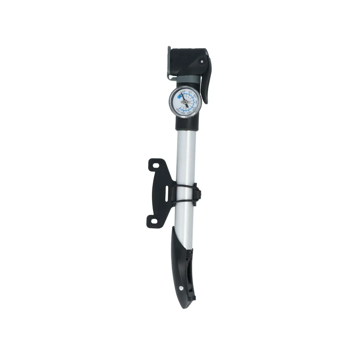 Dresco mini fietspomp met manometer 29,6cm