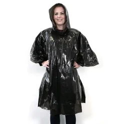 Dresco regenponcho zwart