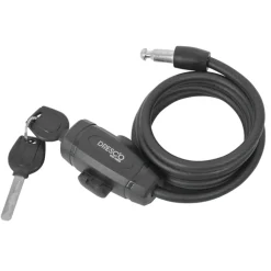 Dresco spiraalkabelslot 150cm, Ø8mm, zwart