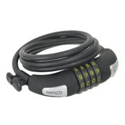 Dresco spiraalkabelslot 120cm, Ø8mm met code