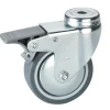 Dörner Helmer Meubelwiel Met Rem - Met Centrale Bevestiging - Kunststof - Met Gat - diam. 25mm