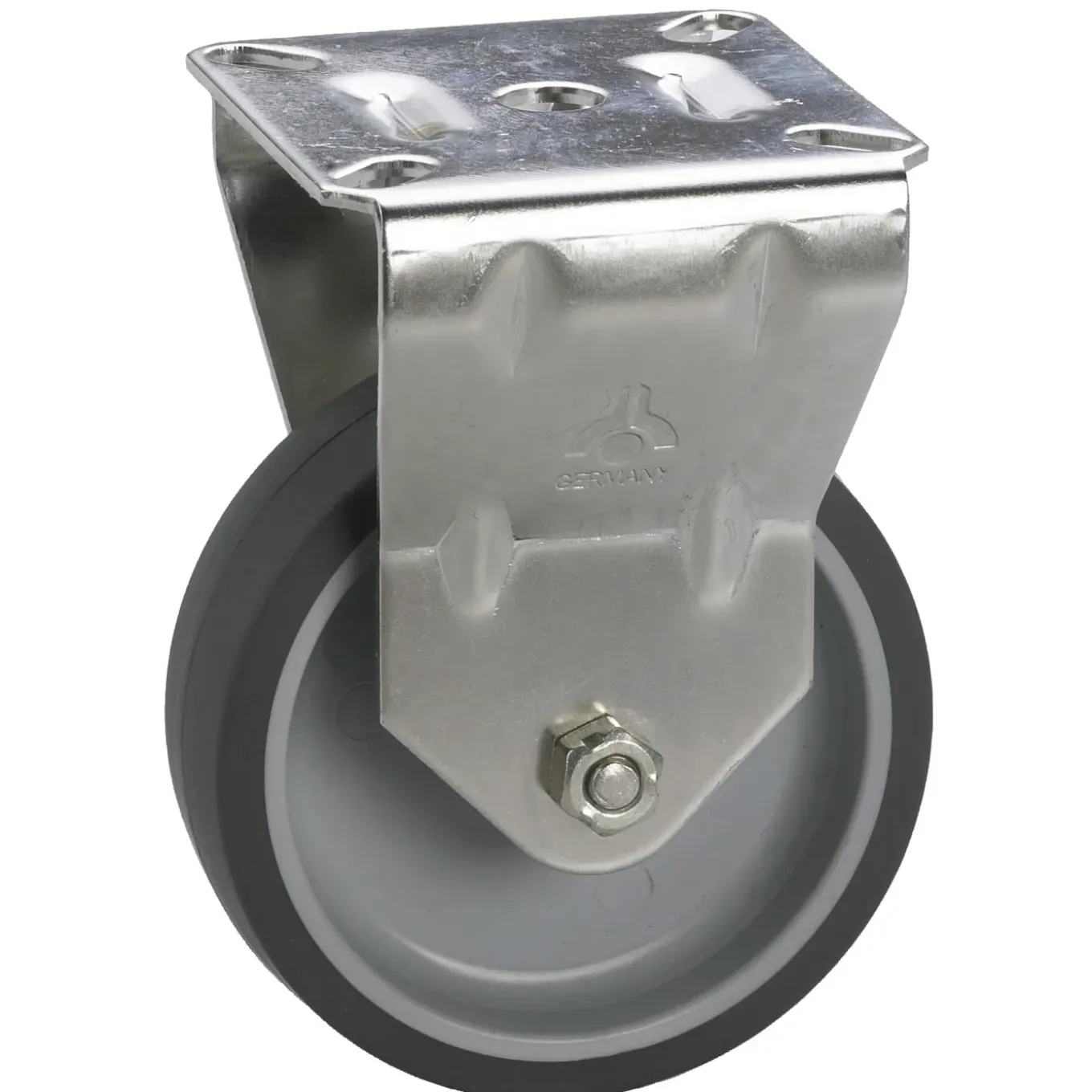 Dörner Helmer Vast Wiel voor Meubels - Voor alle vloertypes - Rubber - met plaat - diam. 50mm