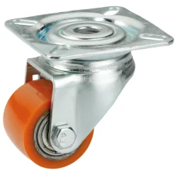 Dörner Helmer Zwaar Transportwiel 35x25mm - Zware Belasting - Polyurethaan - met plaat - diam. 35mm