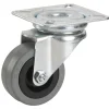Dorner Helmer Dörner Helmer Zwenkwiel voor Meubels - Met rem - Rubber - Met plaat - diam. 50mm