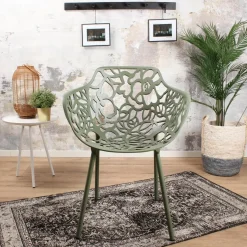 Ds4u - Cast Magnolia Stoel Met Arm Avocado