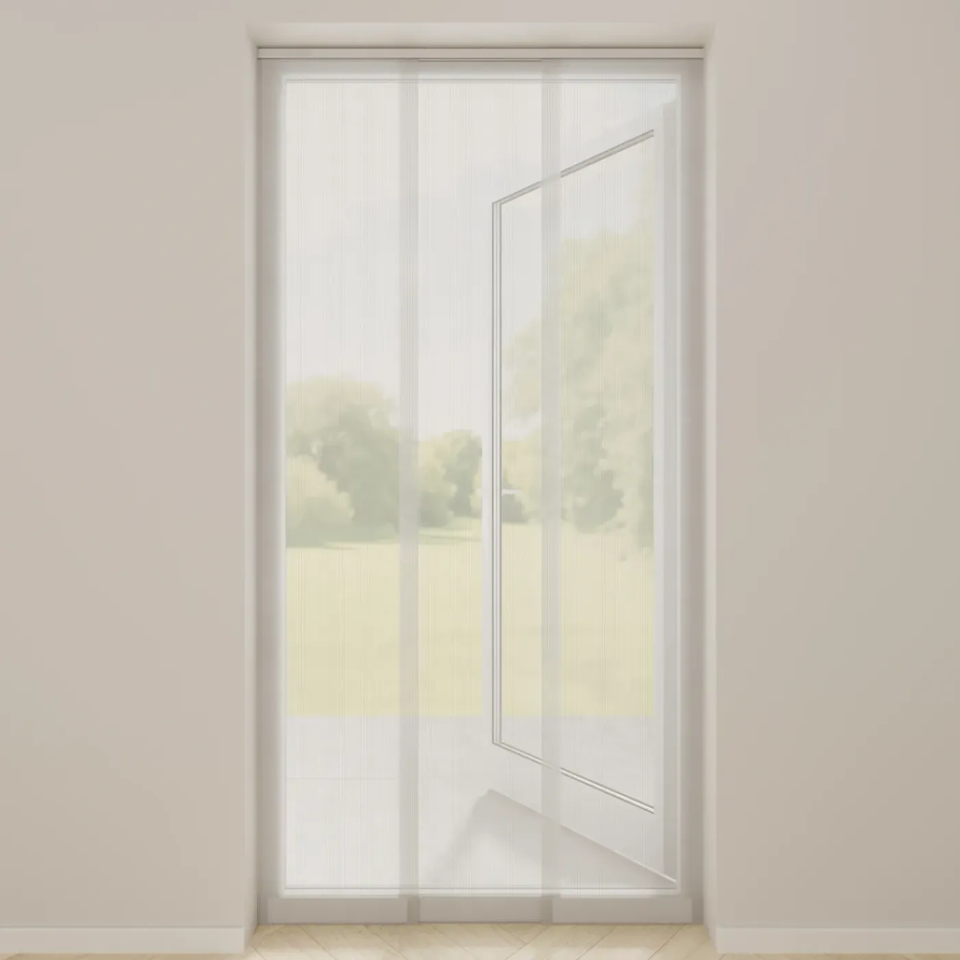 DTCH Vliegengordijn - Lamellengordijn - Inkortbaar - Zonder Boren - Gebroken Wit - 95 X 235 Cm