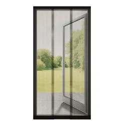 DTCH Vliegengordijn - Lamellengordijn - Inkortbaar - Zonder Boren - Antraciet - 95 X 235 Cm