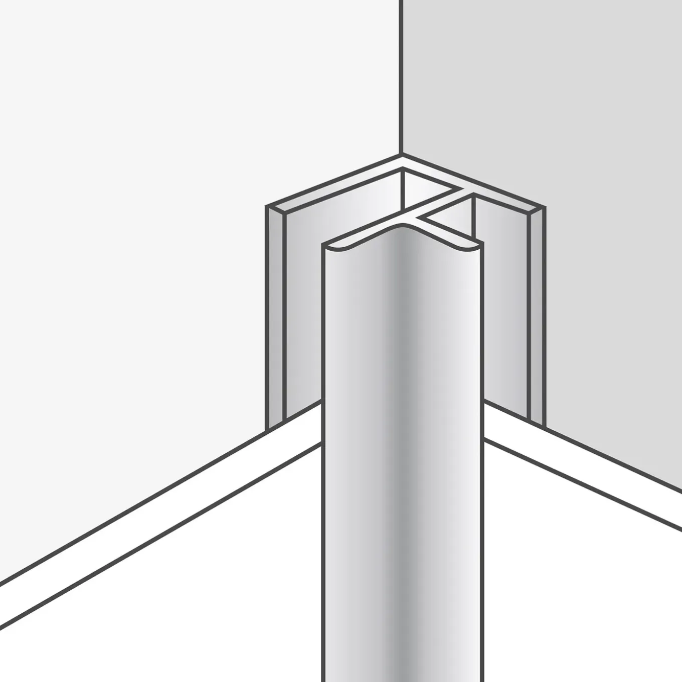 Dumaplast Hoekprofiel - Dumawall - Aluminium - 23x23x2mm 2,6m