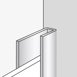 Dumaplast U-profiel - Dumawall - Aluminium - 22x8mm 2,6m