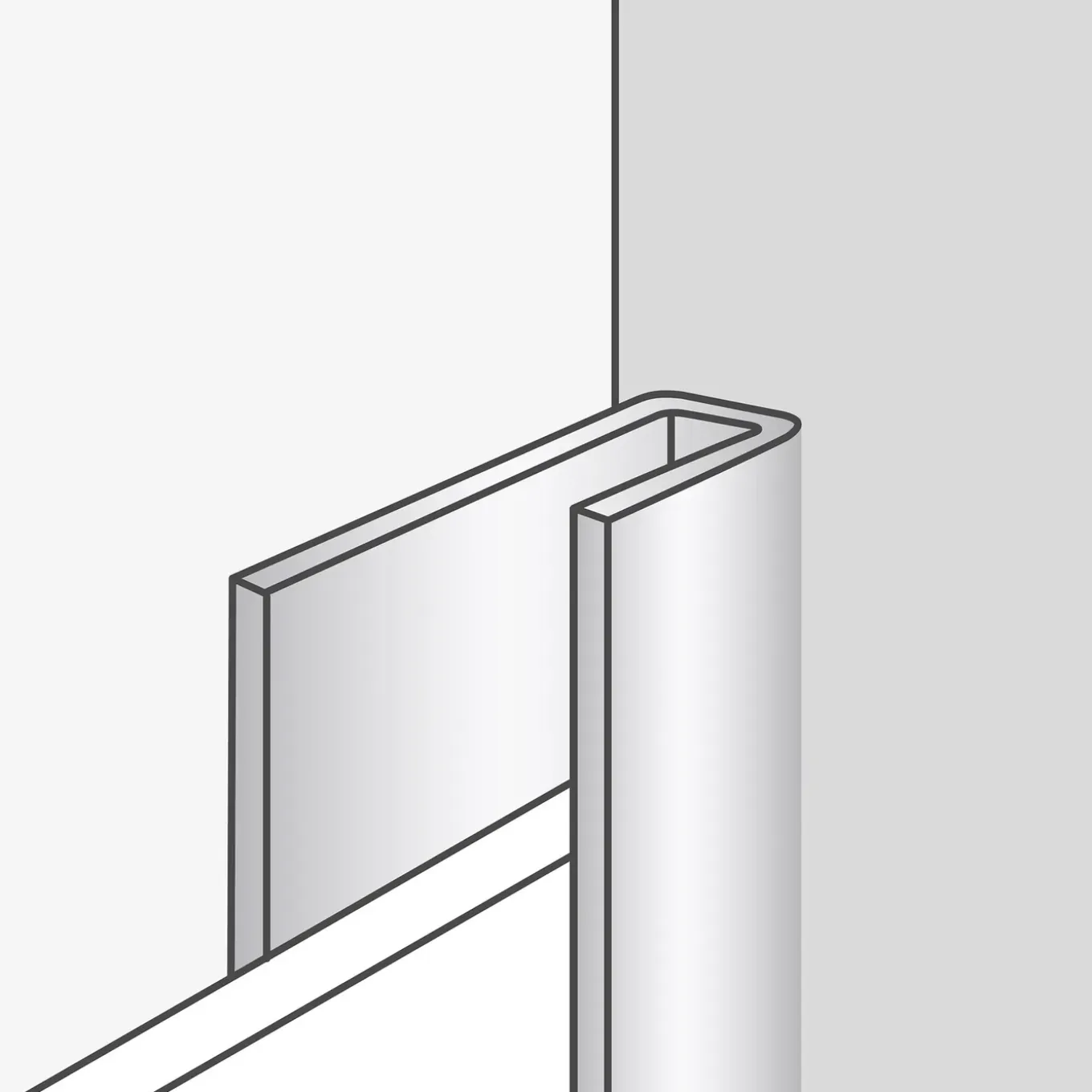 Dumaplast U-profiel - Dumawall - Aluminium - 22x8mm 2,6m