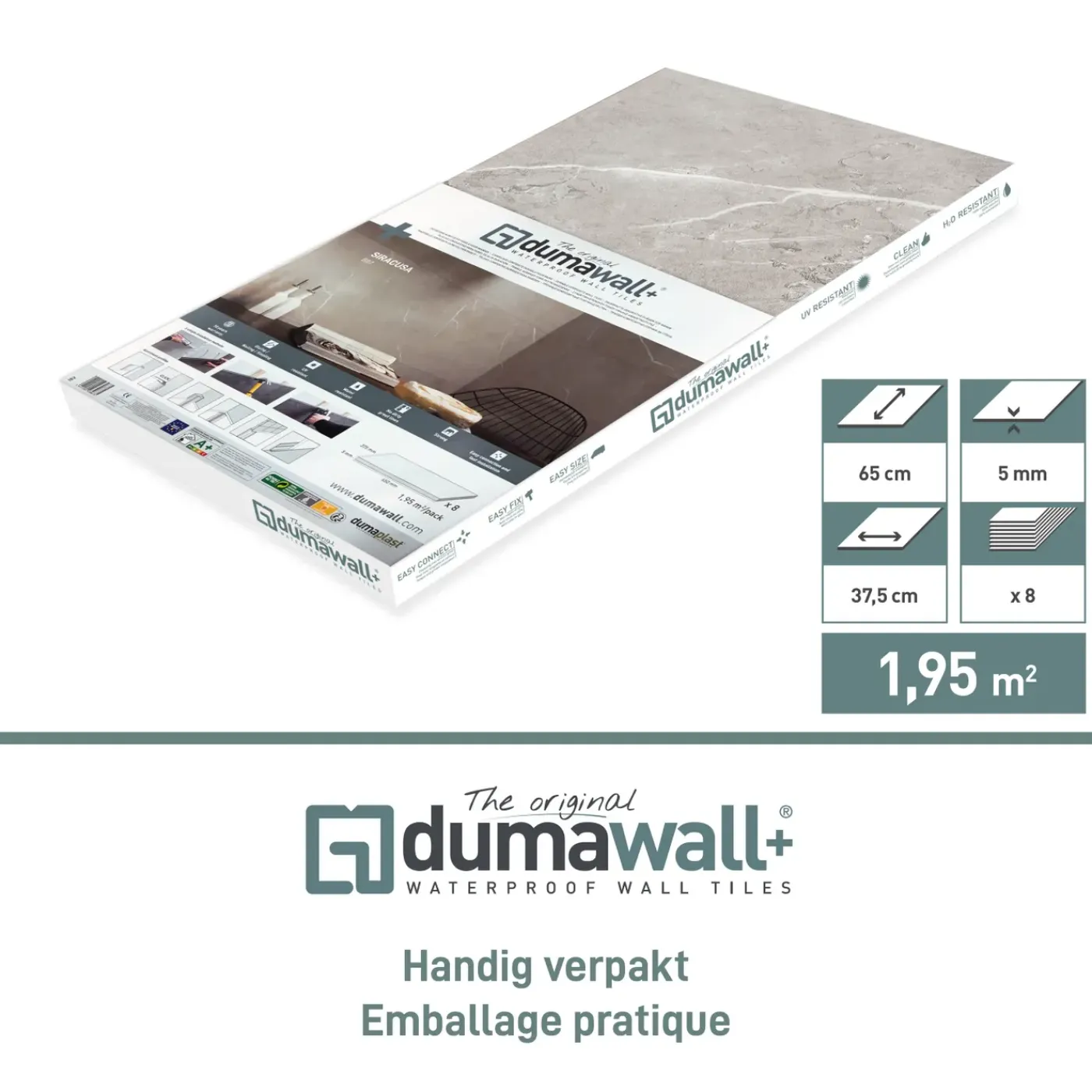 Dumaplast wandbekleding Dumawall+ Calacatta 37,5x65cm