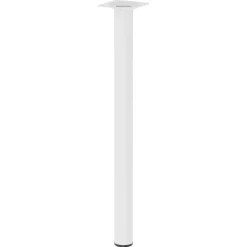 Duraline meubelpoot rond staal 3x40cm wit