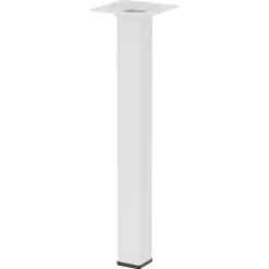 Duraline meubelpoot vierkant staal 2,5x2,5x25cm wit