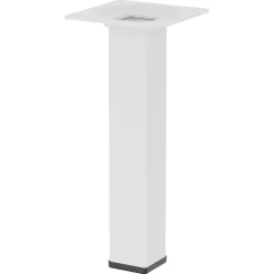Duraline meubelpoot vierkant staal 2,5x2,5x15cm wit