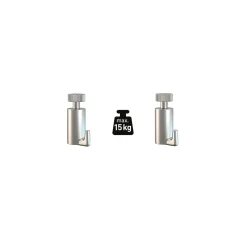 Duraline Muurhaak zware belasting PHS S/2 - voor ophangrail Click+Top+Up - 15kg - staal - 2 stuks