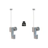 Duraline Ophangset voor schilderijen PHS S/2 - Rail Click+Top+Up - 4kg - transparant - 2 stuks