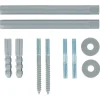 Duraline wandplankdrager pin mat zilver 1,2x12,5cm - 2 stuks