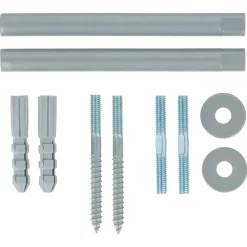 Duraline wandplankdrager pin mat zilver 1,2x12,5cm - 2 stuks