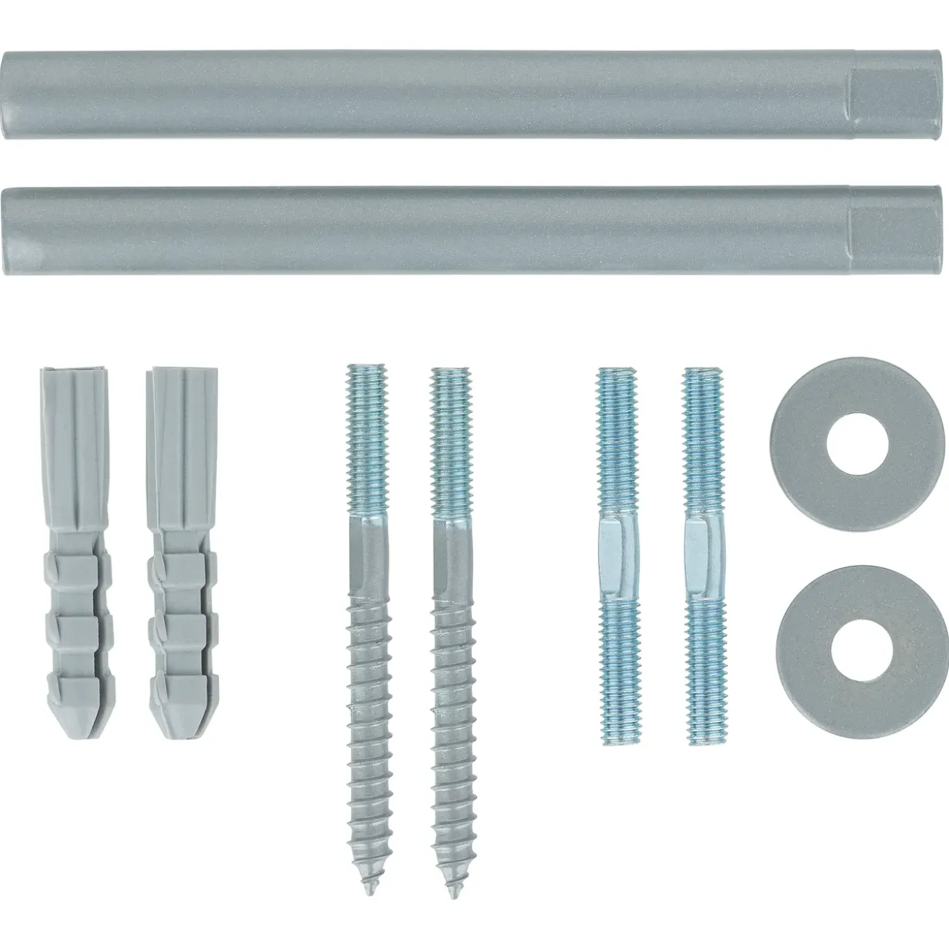 Duraline wandplankdrager pin mat zilver 1,2x12,5cm - 2 stuks