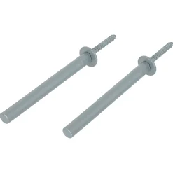 Duraline wandplankdrager pin mat zilver 1,2x12,5cm - 2 stuks