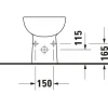 Duravit D-code Staand Bidet - 540mm - 1 Kraangat - Met Overloop - Glans Wit