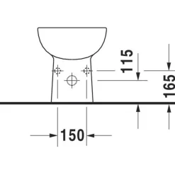 Duravit D-code Staand Bidet - 540mm - 1 Kraangat - Met Overloop - Glans Wit