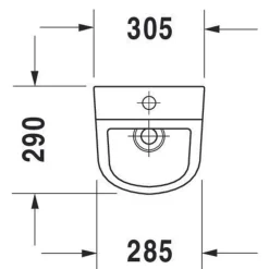 Duravit D-code Urinoir - Met Boveninlaat - Met Bevestiging - Zonder Spoelrand - Met Sproeikop En